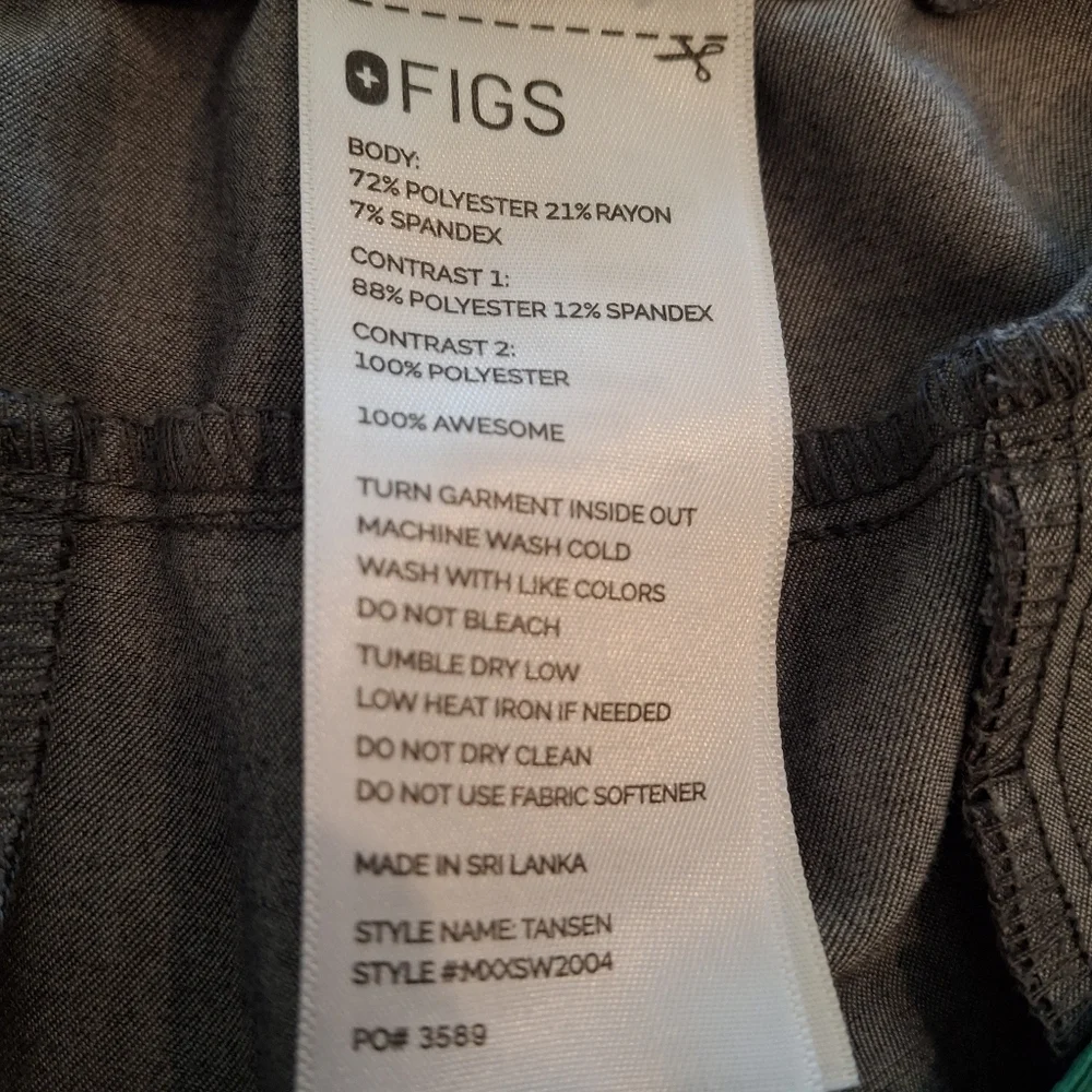 Figs Set of Two Graphite Tansen Jogger Scrubs Size XXL